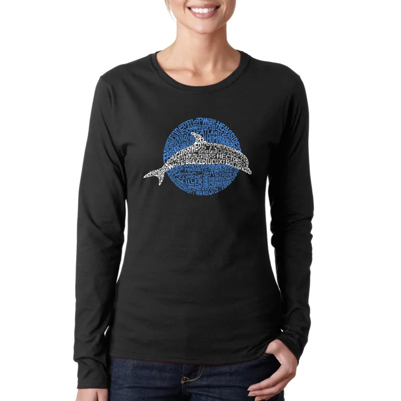 Species of Dolphin -  Women's Word Art Long Sleeve T-Shirt sold by LA Pop Art