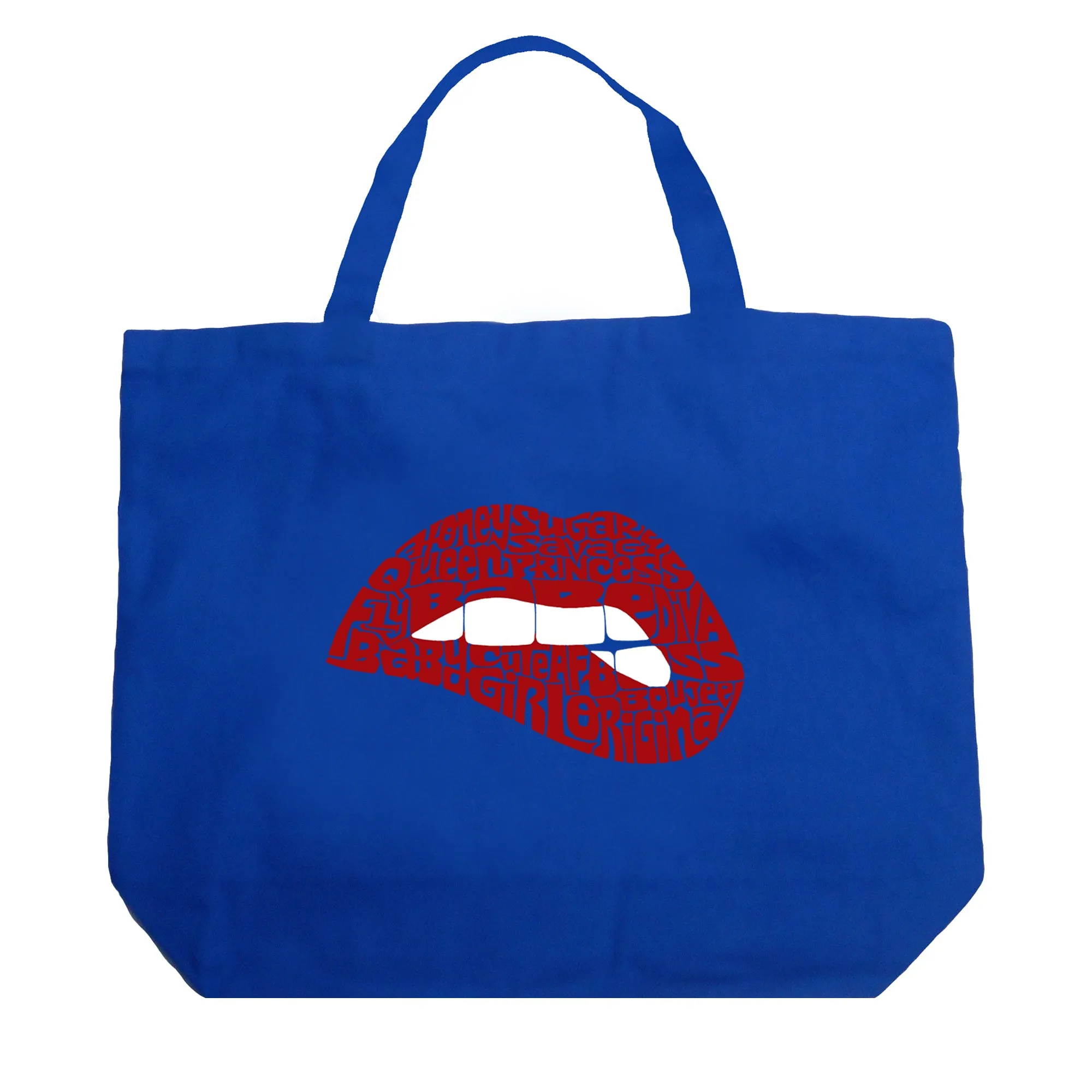 Savage Lips - Large Word Art Tote Bag sold by LA Pop Art product image thumbnail 5