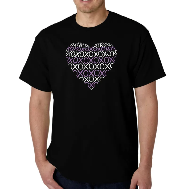 XOXO Heart  - Men's Word Art T-Shirt sold by LA Pop Art
