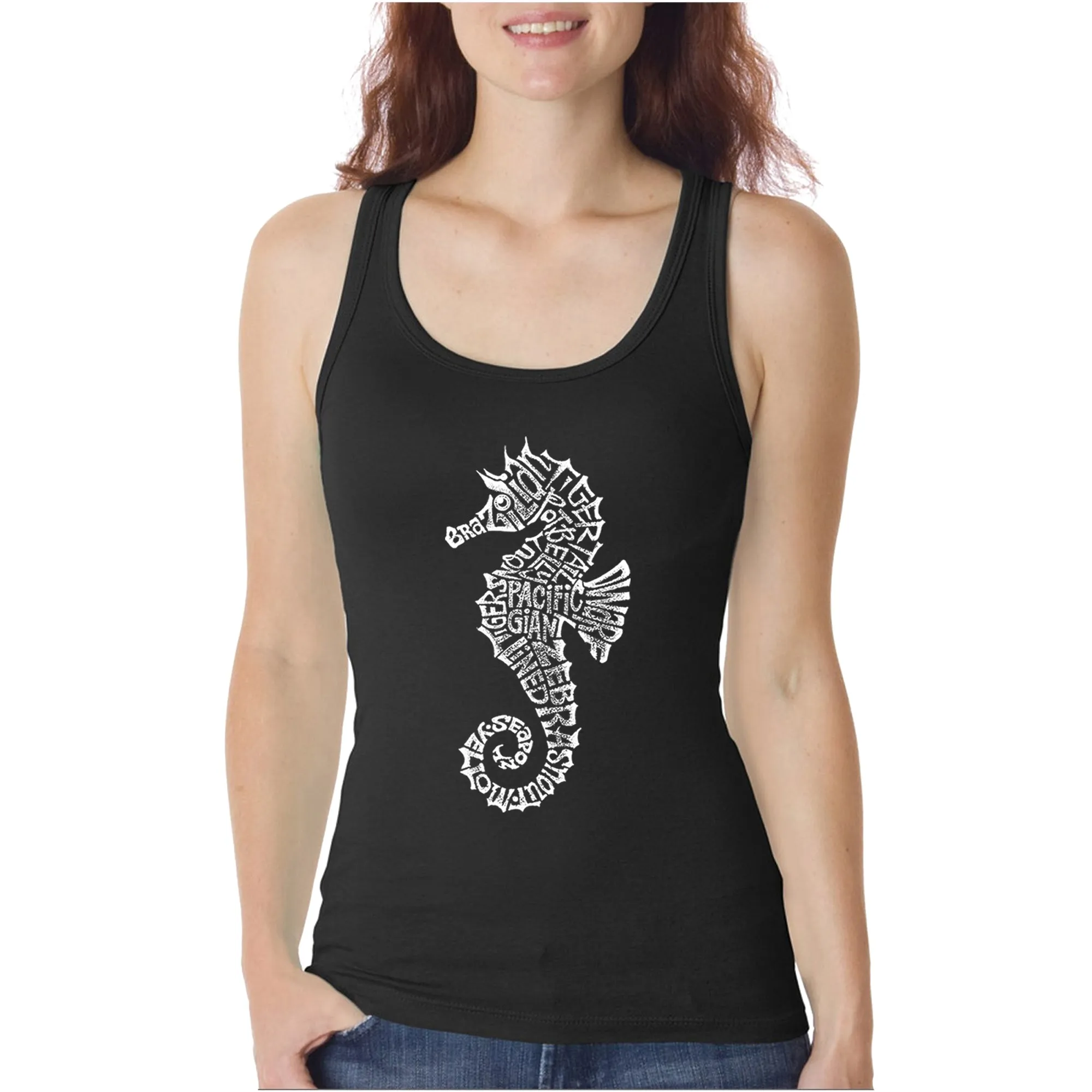 Types of Seahorse - Women's Word Art Tank Top sold by LA Pop Art