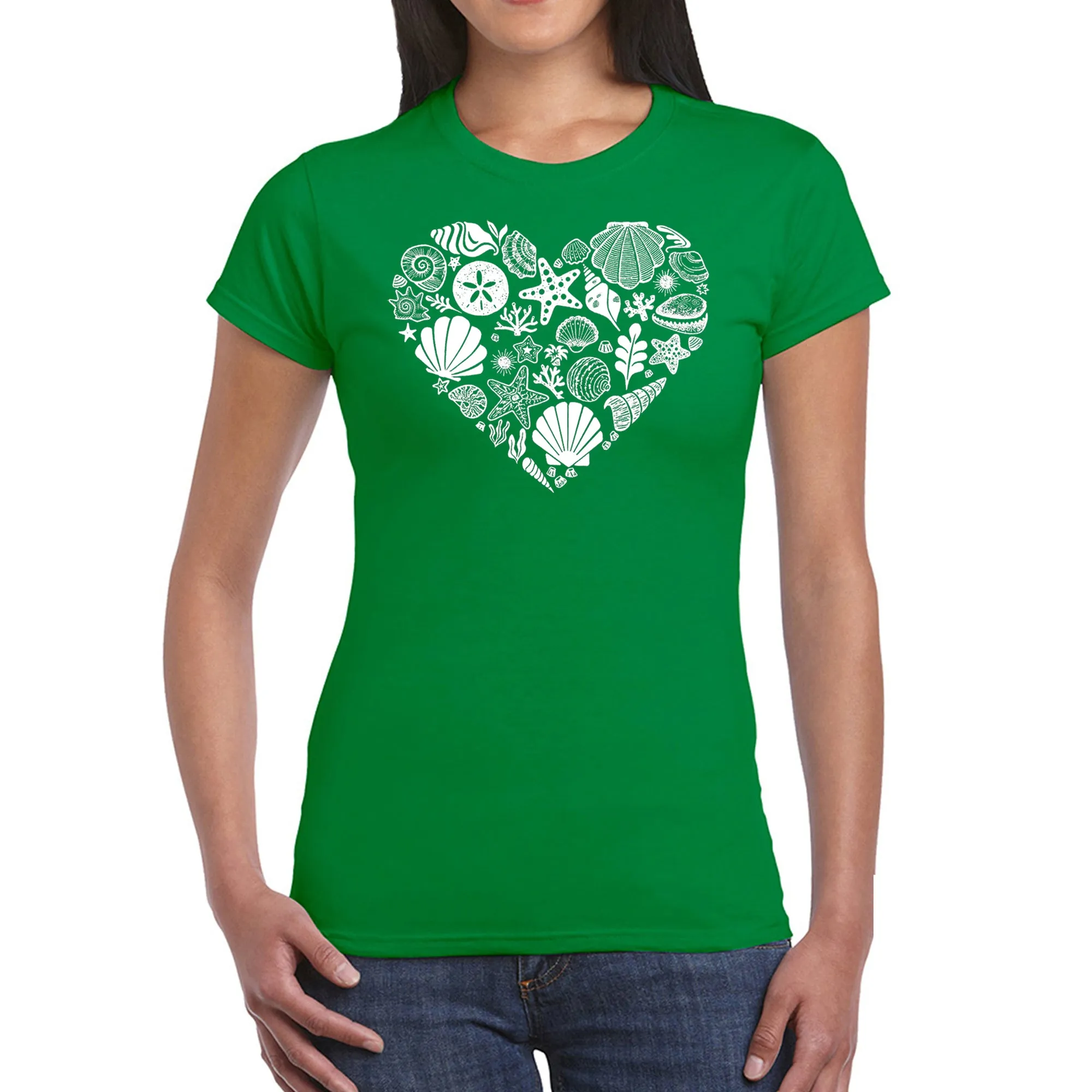 Sea Shells - Women's Word Art T-Shirt sold by LA Pop Art product image thumbnail 5