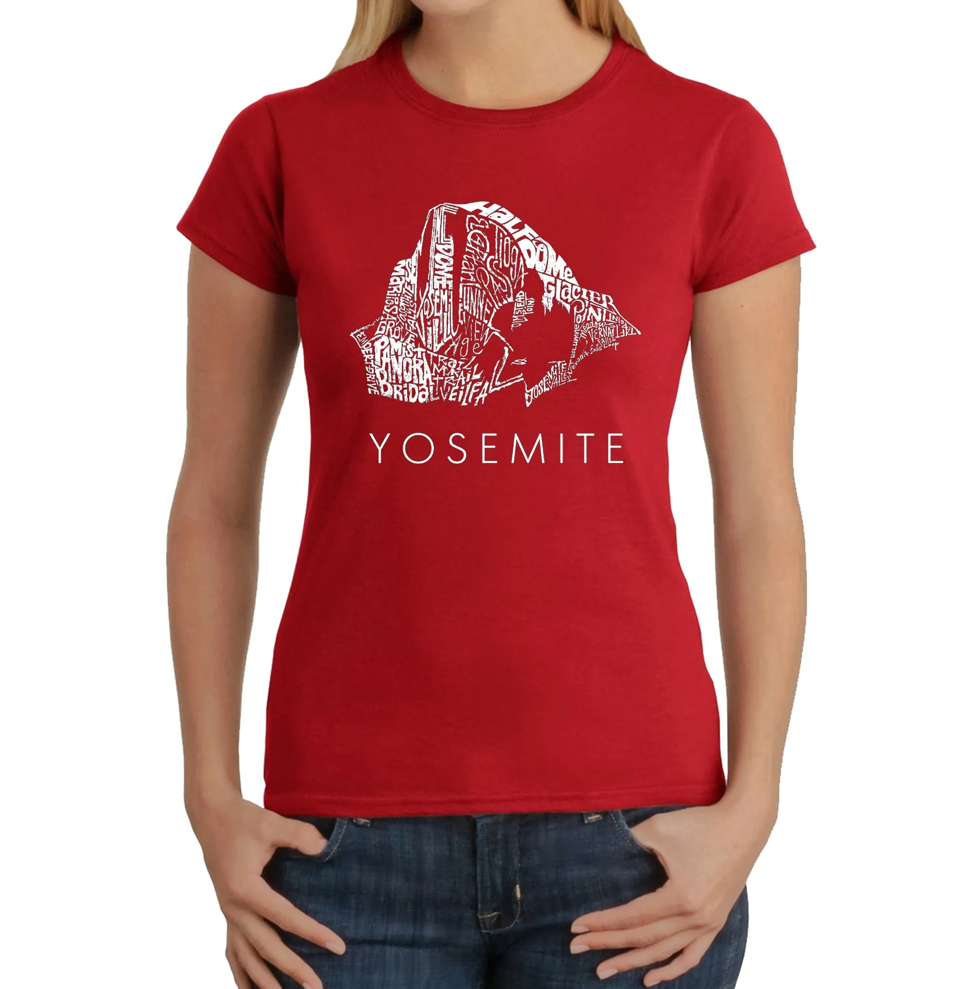 Yosemite - Women's Word Art T-Shirt sold by LA Pop Art product image thumbnail 5