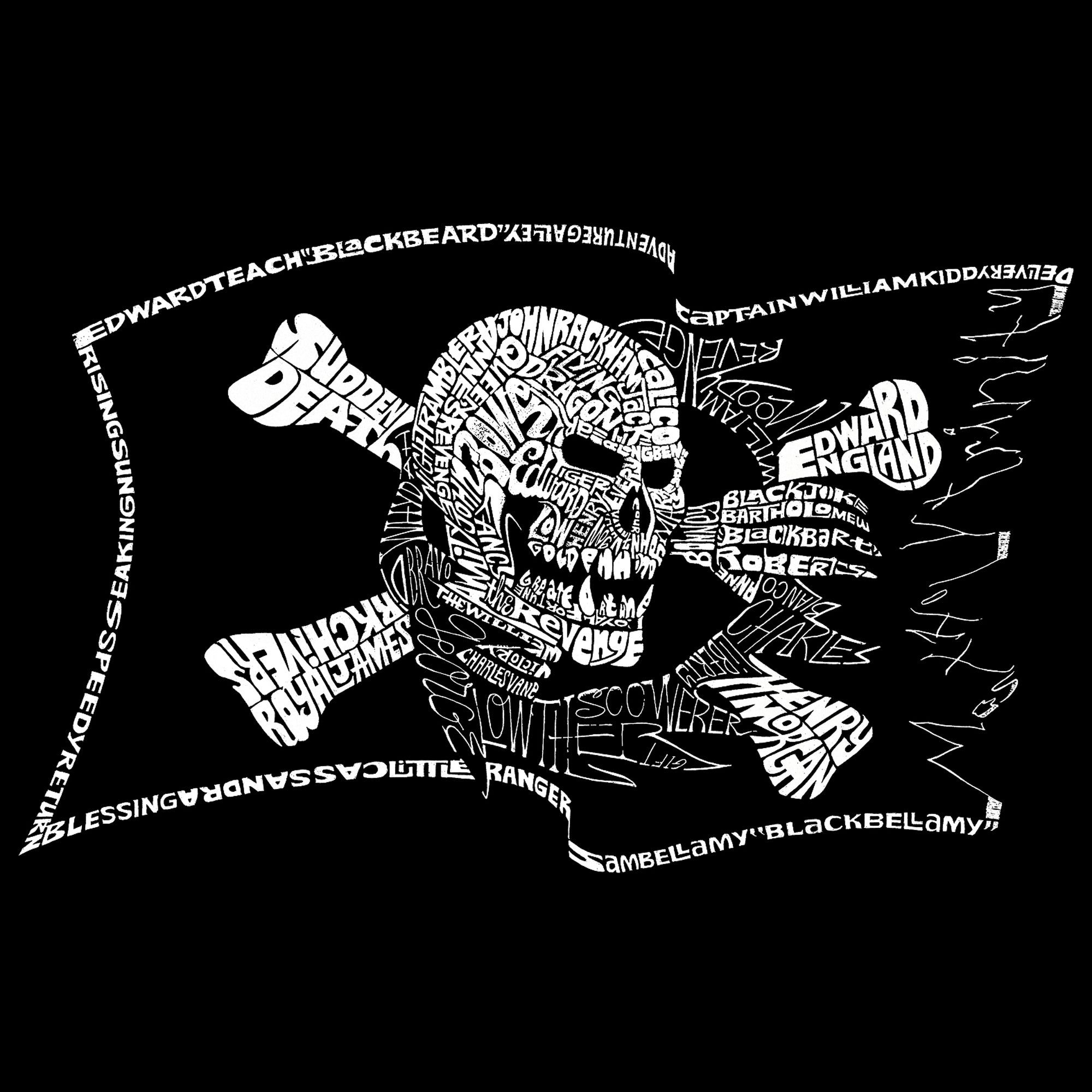 FAMOUS PIRATE CAPTAINS AND SHIPS - Men's Word Art Tank Top sold by LA Pop Art product image thumbnail 2