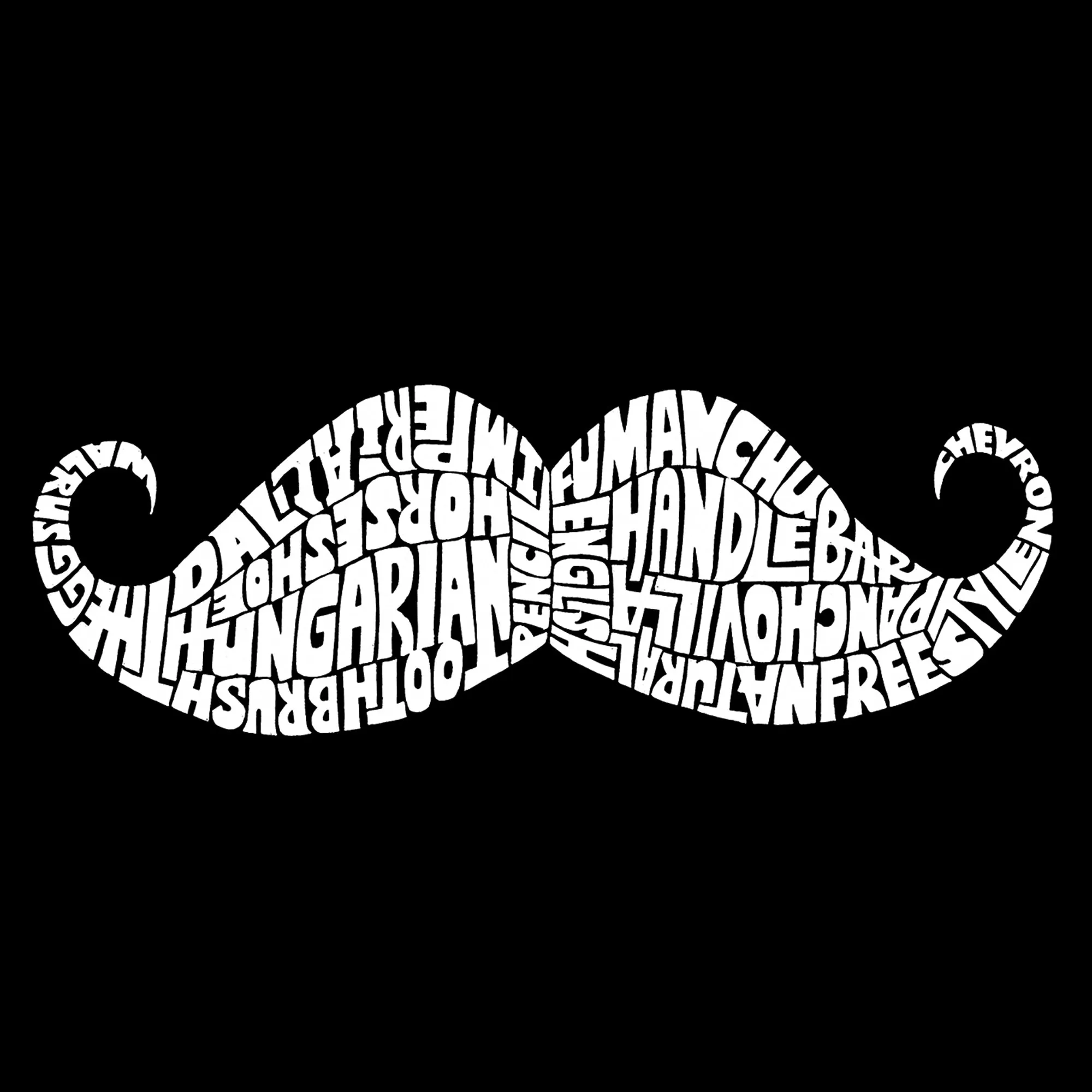 WAYS TO STYLE A MOUSTACHE - Women's Word Art Tank Top sold by LA Pop Art product image thumbnail 2