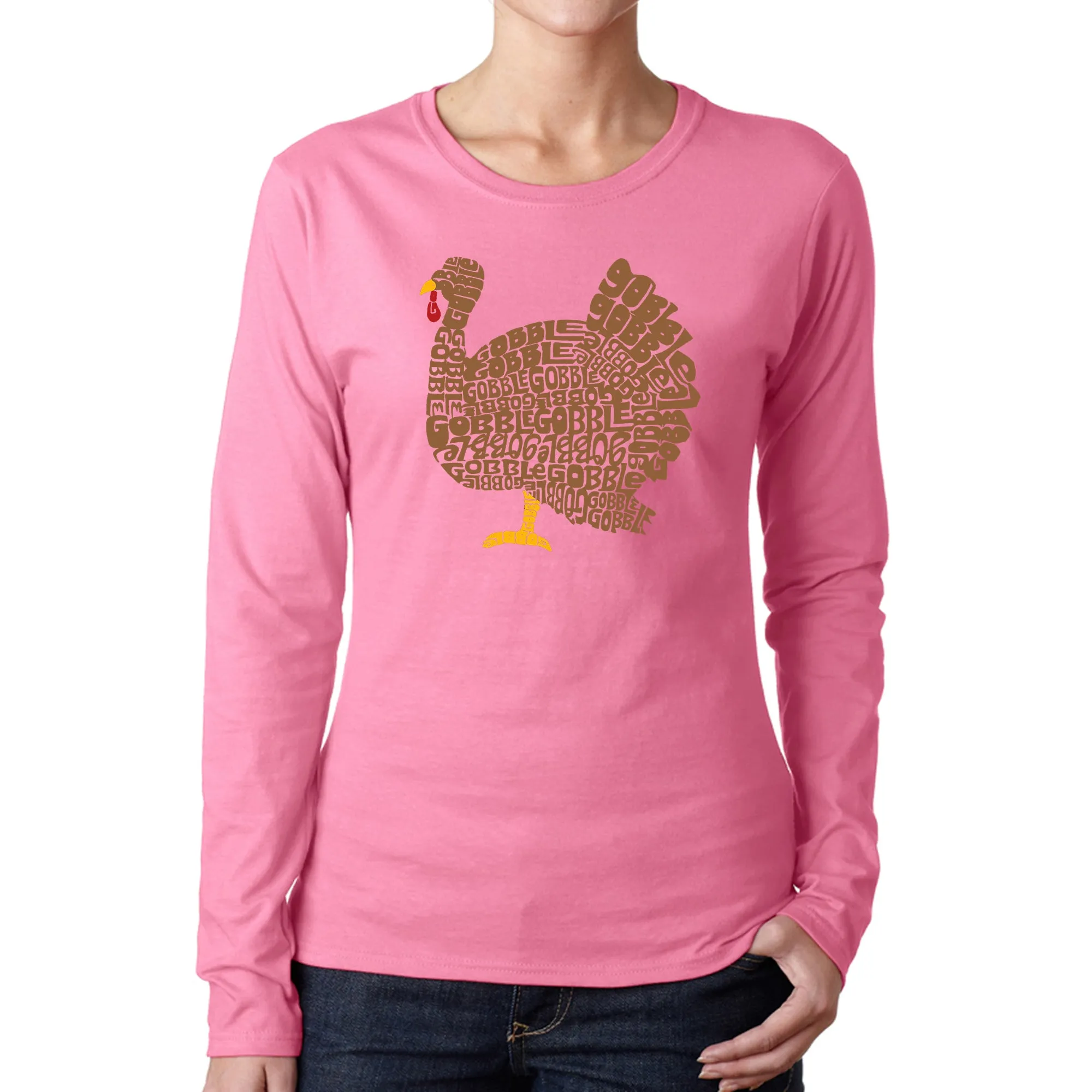 Thanksgiving - Women's Word Art Long Sleeve T-Shirt sold by LA Pop Art product image thumbnail 3