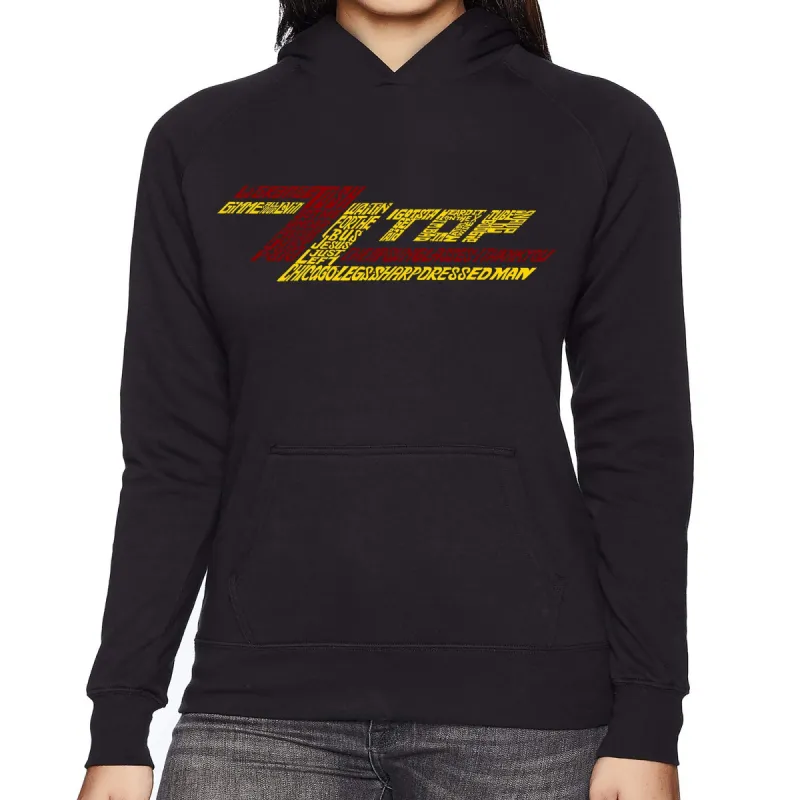 LA Pop Art Women's Word Art Hooded Sweatshirt -ZZ Top sold by LA Pop Art