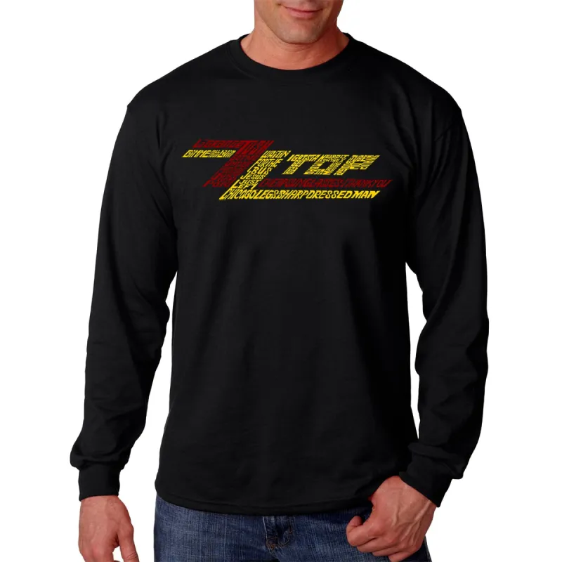 ZZ Top - Men's Word Art Long Sleeve T-Shirt sold by LA Pop Art
