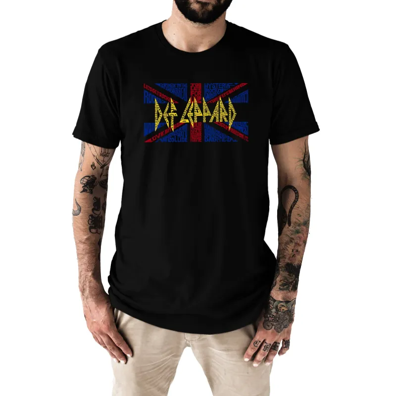 Def Leppard  - Men's Premium Blend Word Art T-Shirt sold by LA Pop Art