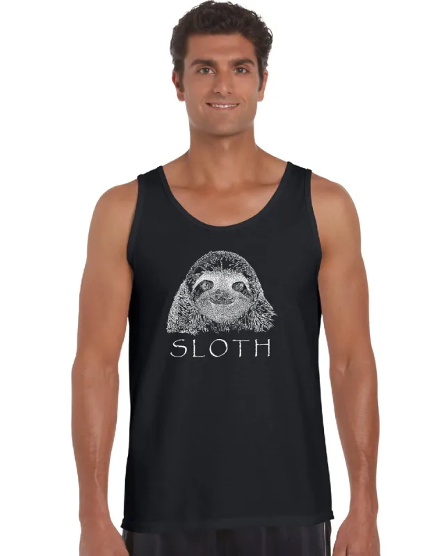 Sloth - Men's Word Art Tank Top sold by LA Pop Art