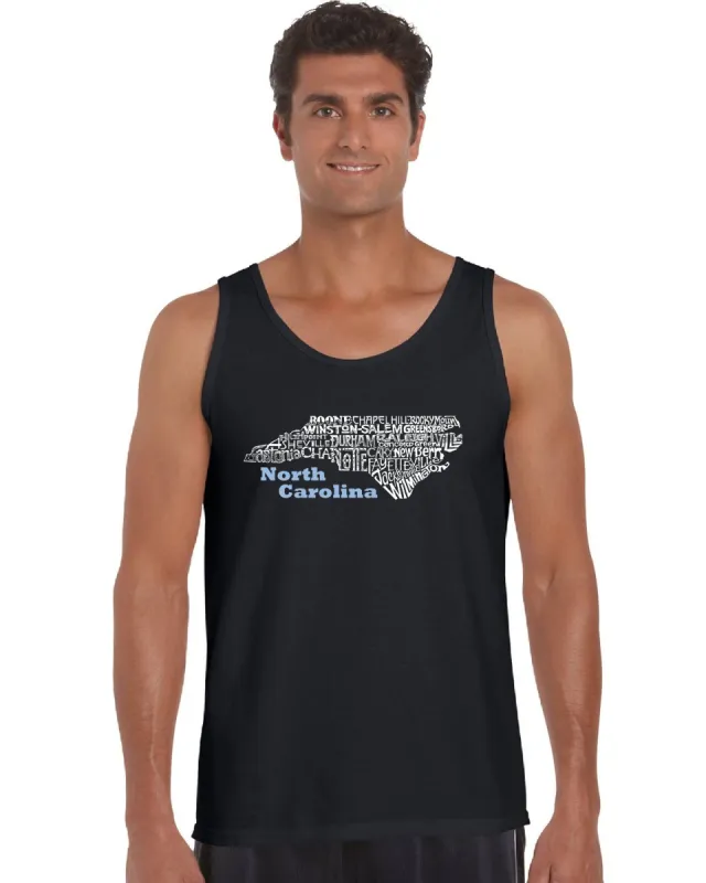 North Carolina - Men's Word Art Tank Top sold by LA Pop Art