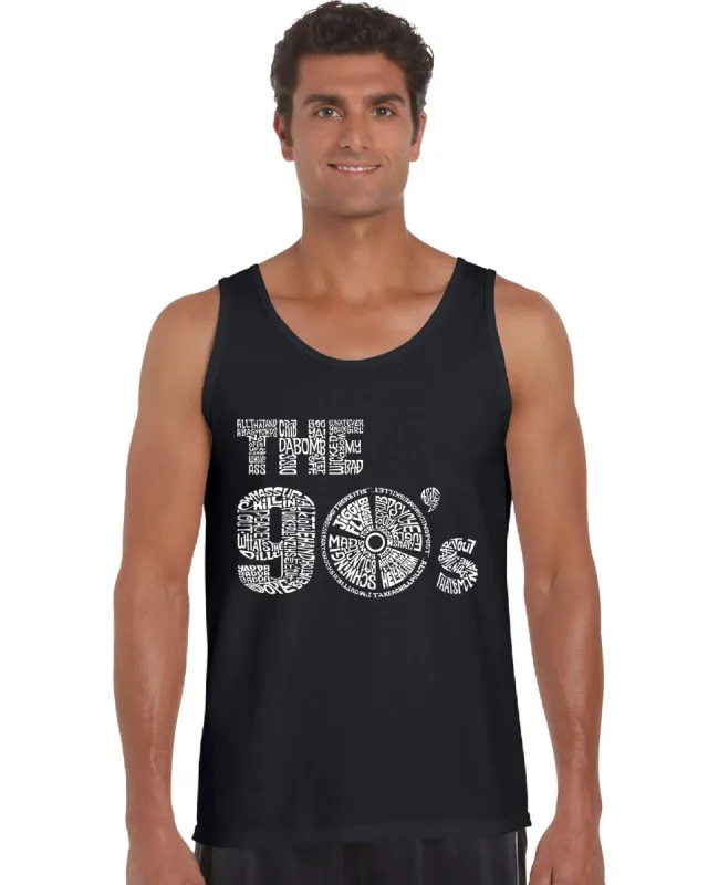 90S - Men's Word Art Tank Top sold by LA Pop Art