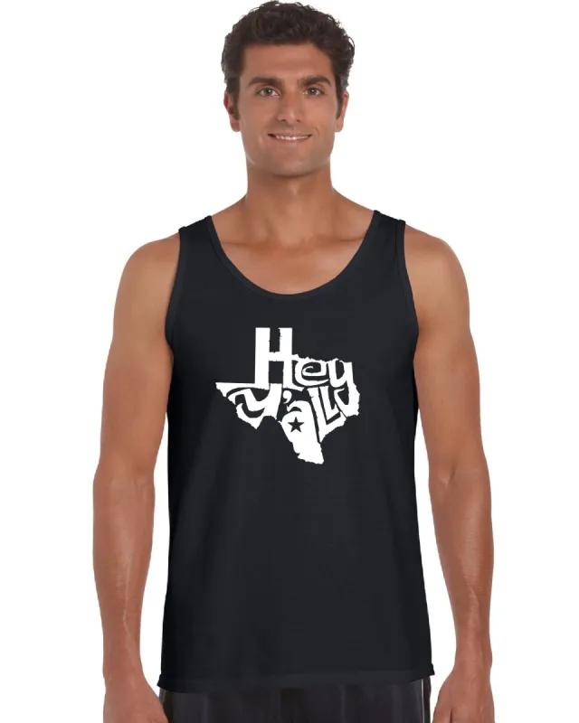 Hey Yall - Men's Word Art Tank Top sold by LA Pop Art