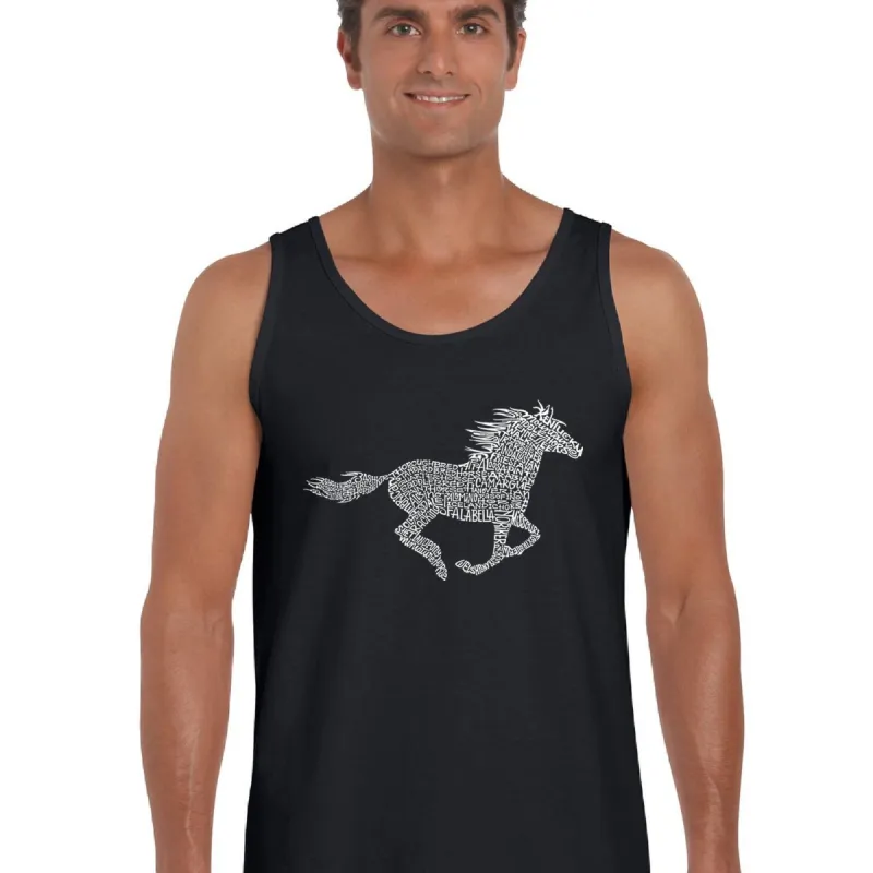 Horse Breeds -  Men's Word Art Tank Top sold by LA Pop Art
