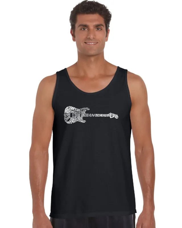 Rock Guitar -  Men's Word Art Tank Top sold by LA Pop Art