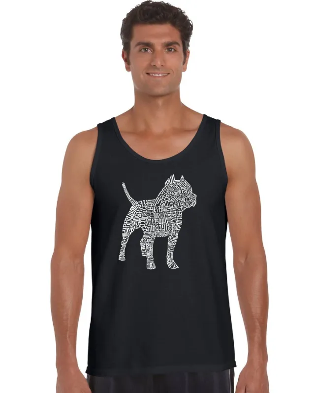 Pitbull -  Men's Word Art Tank Top sold by LA Pop Art