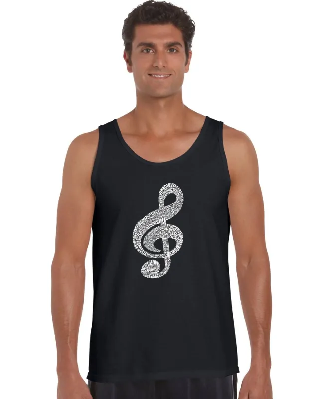 Music Note -  Men's Word Art Tank Top sold by LA Pop Art