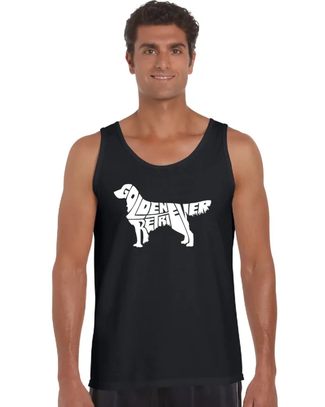 Golden Retreiver -  Men's Word Art Tank Top sold by LA Pop Art