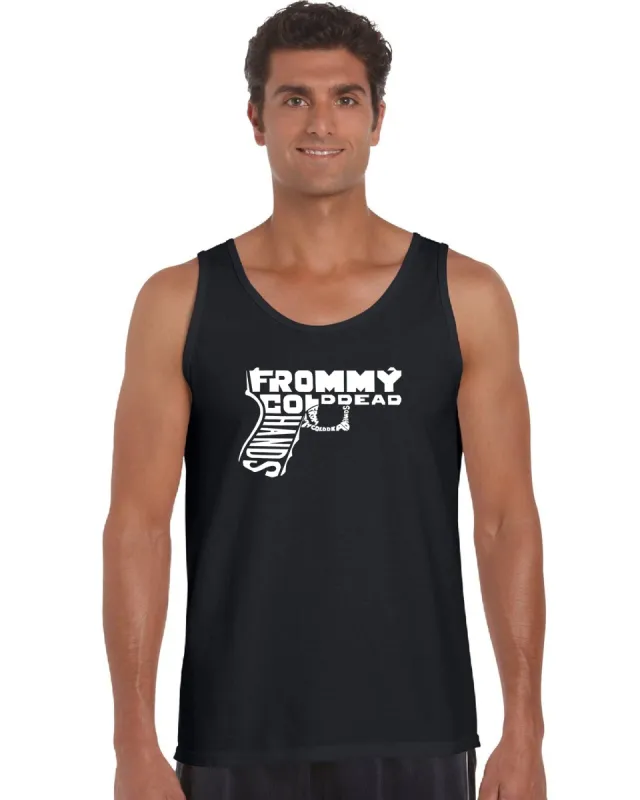 Out of My cold Dead Hands Gun -  Men's Word Art Tank Top sold by LA Pop Art