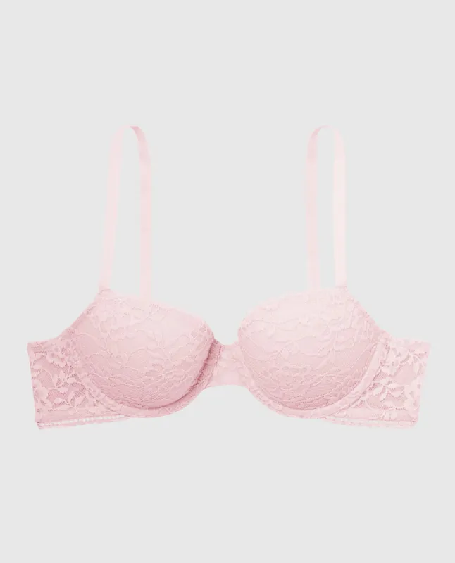 Lightly Lined Demi Bra with Allover Lace sold by La SENZA