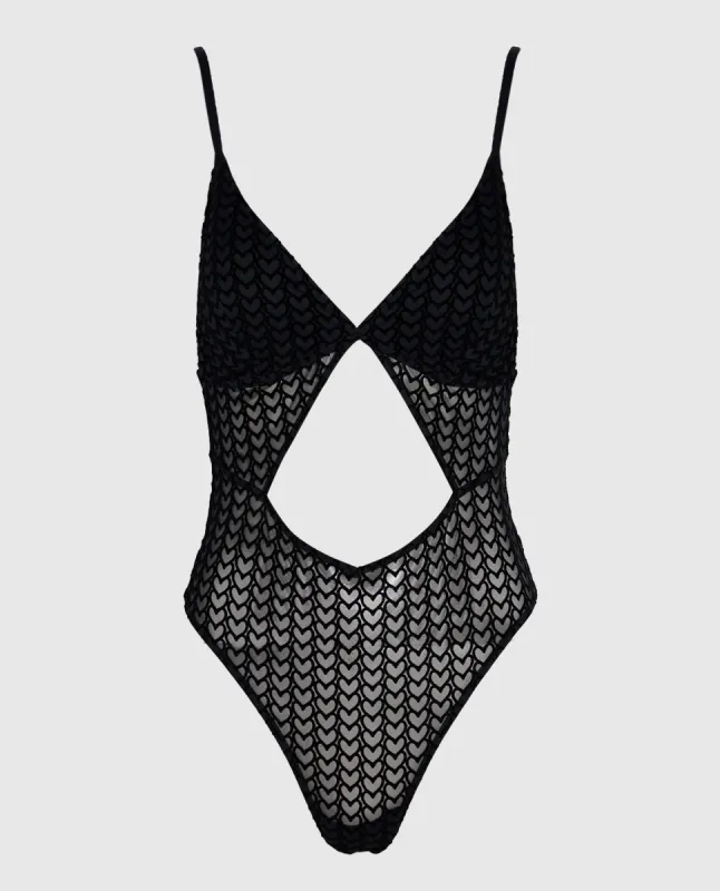 Unlined Mesh Bodysuit sold by La SENZA