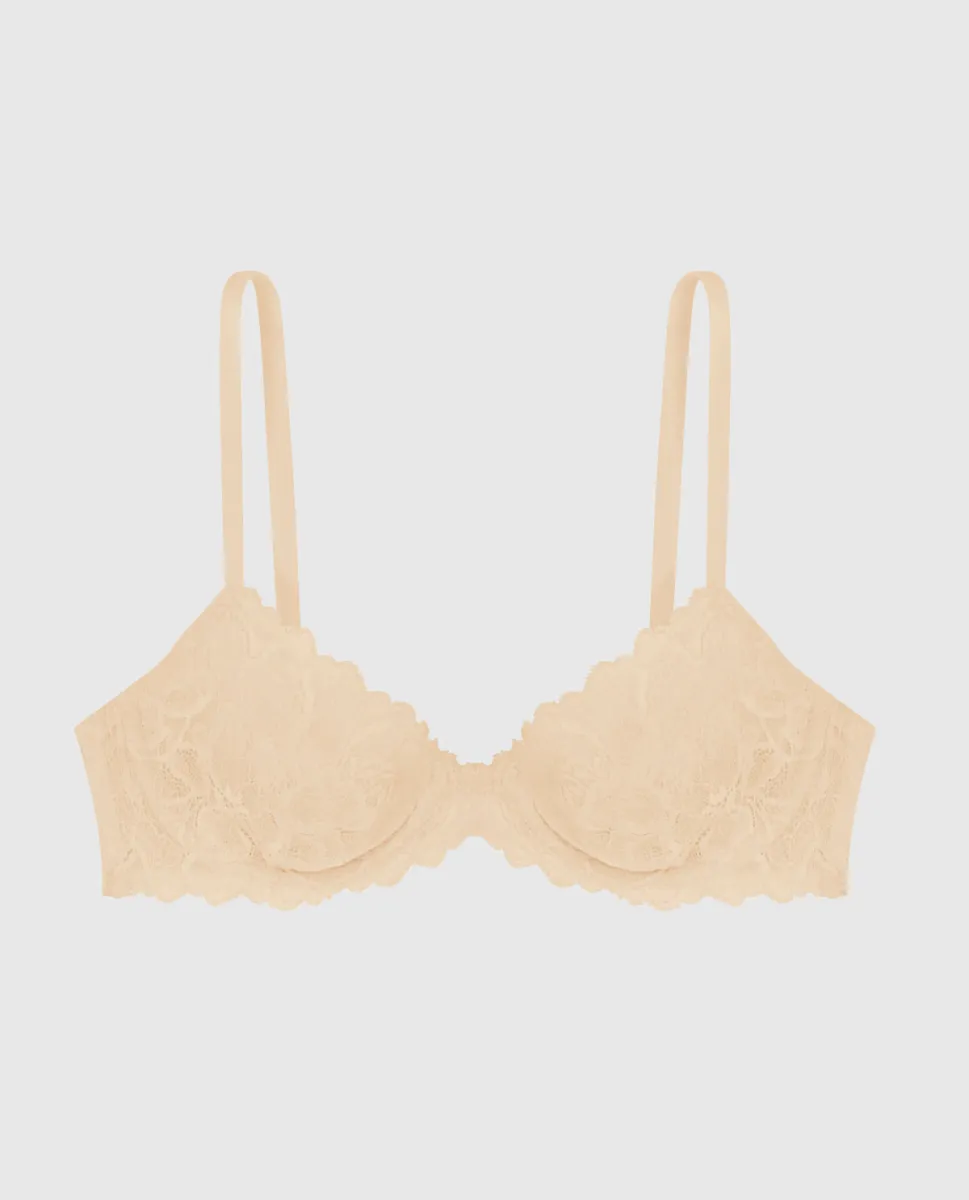 Unlined Demi Bra with Allover Lace sold by La SENZA