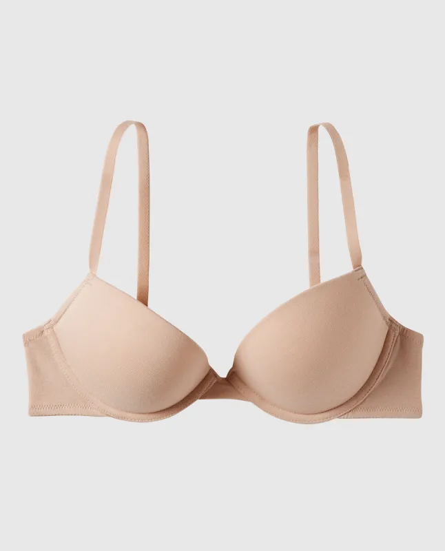 Cotton Push Up Bra in Rosetan sold by La SENZA