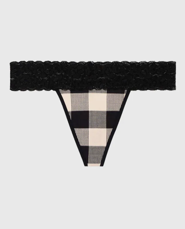 Thong Panty with Lace Trim sold by La SENZA