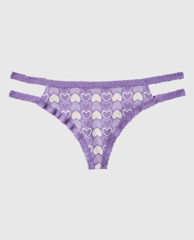 Remix Cotton Thong Panty sold by La SENZA