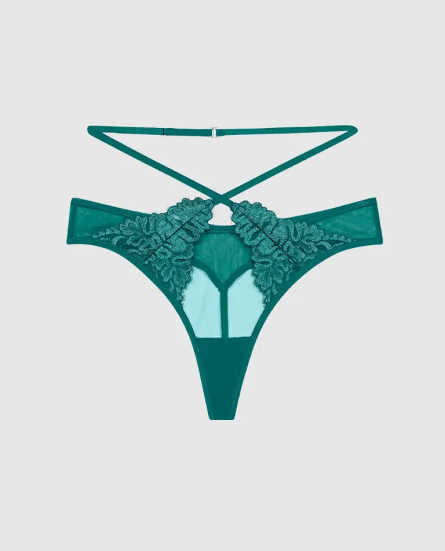 High Waist G-String Panty with Lace sold by La SENZA