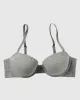 Cotton Lightly Lined Demi Bra in Chill Grey sold by La SENZA
