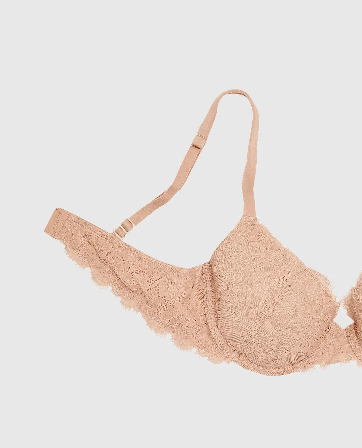 Lightly Lined Full Coverage Bra with Allover Lace in Rosetan sold by La SENZA product image thumbnail 2