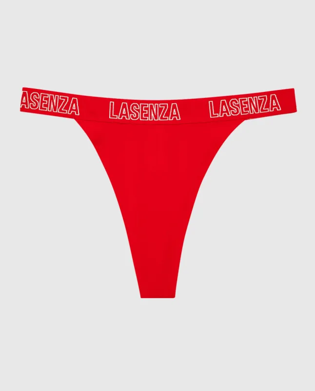 Thong Panty with Logo Band sold by La SENZA