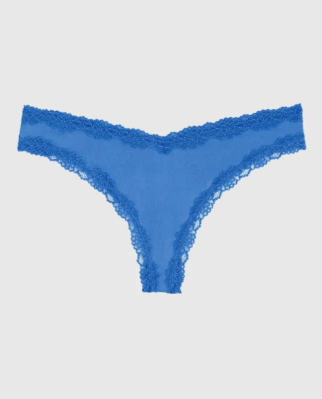 Lace Trim Thong Panty sold by La SENZA