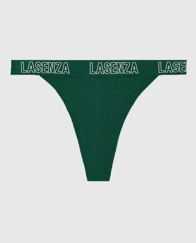 Thong Panty with Logo Band sold by La SENZA