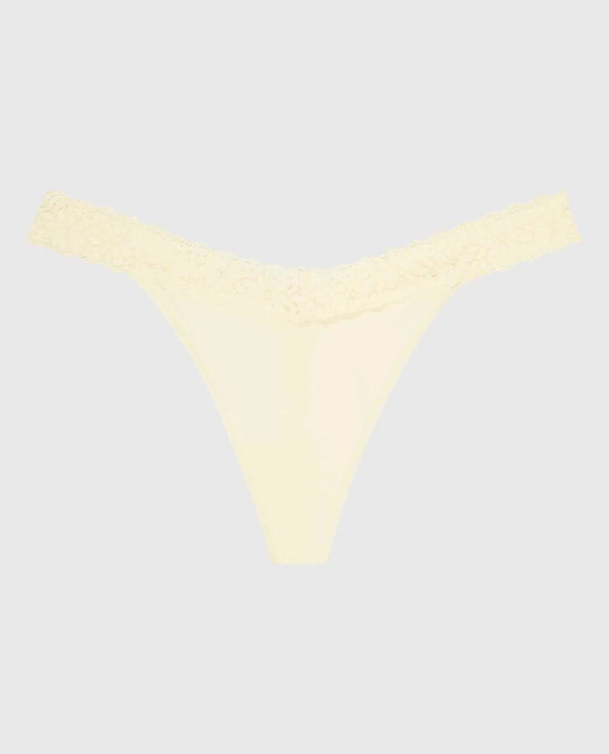 V-Waist Thong Panty with Lace Trim sold by La SENZA