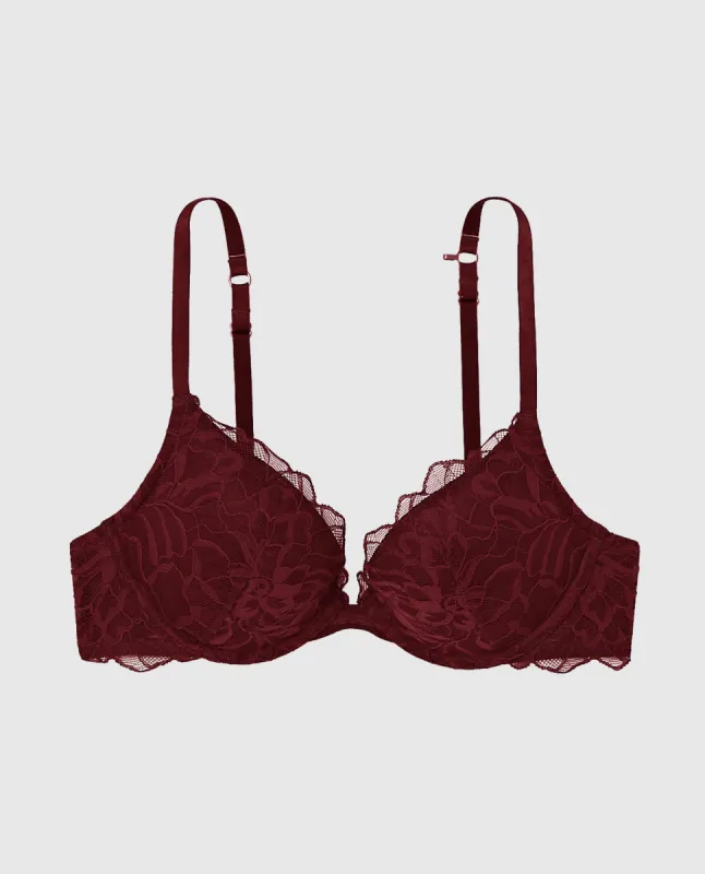 Push Up Plunge Bra with Lace Overlay sold by La SENZA
