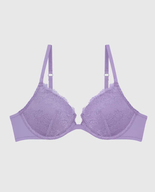Push Up Plunge Bra with Lace Overlay sold by La SENZA