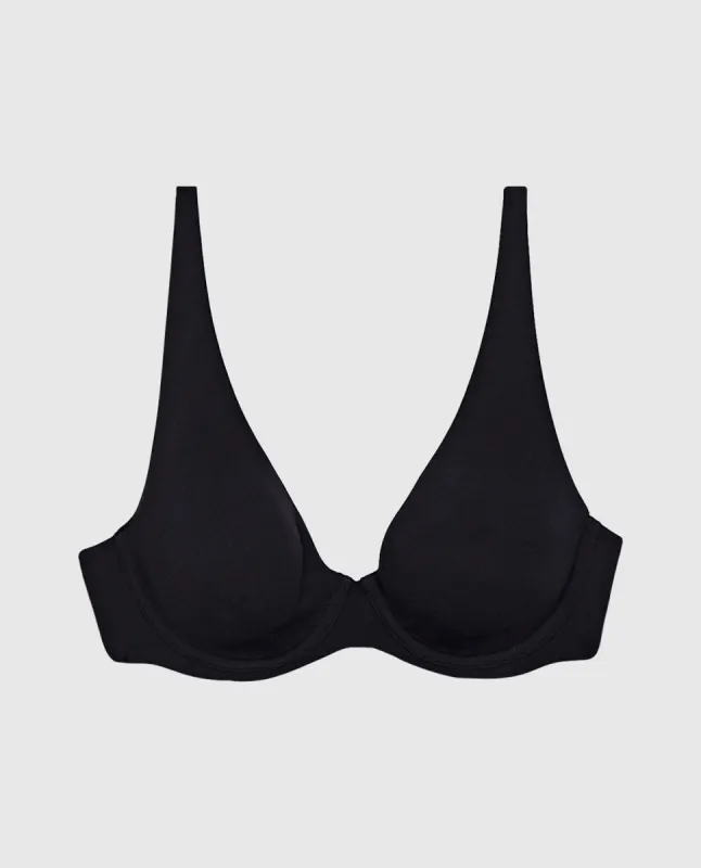 Unlined Microfiber Bra in Black sold by La SENZA