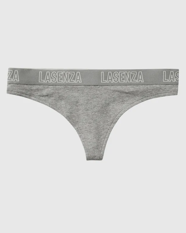 Thong Panty with Logo Band sold by La SENZA