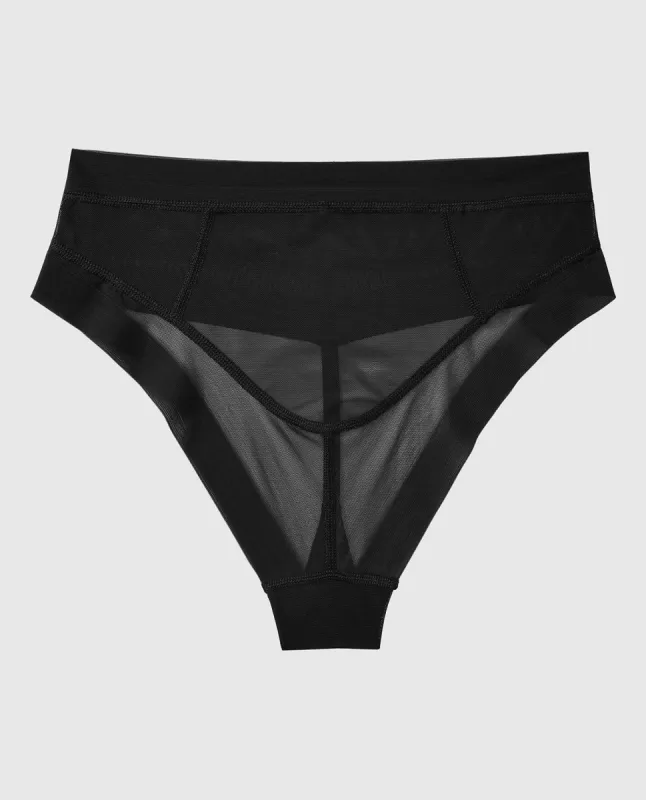 High Waist Shaping G-String in Black sold by La SENZA