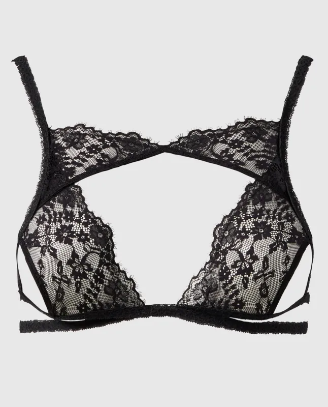 High Neck Unlined Lace Bra sold by La SENZA