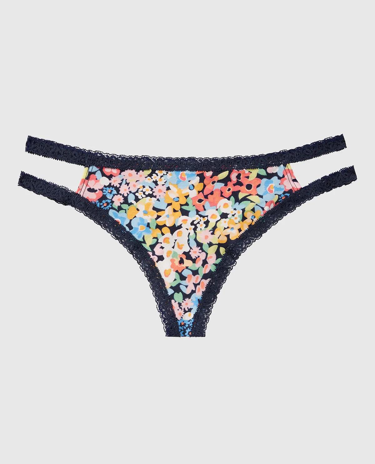 Remix Cotton Thong Panty sold by La SENZA