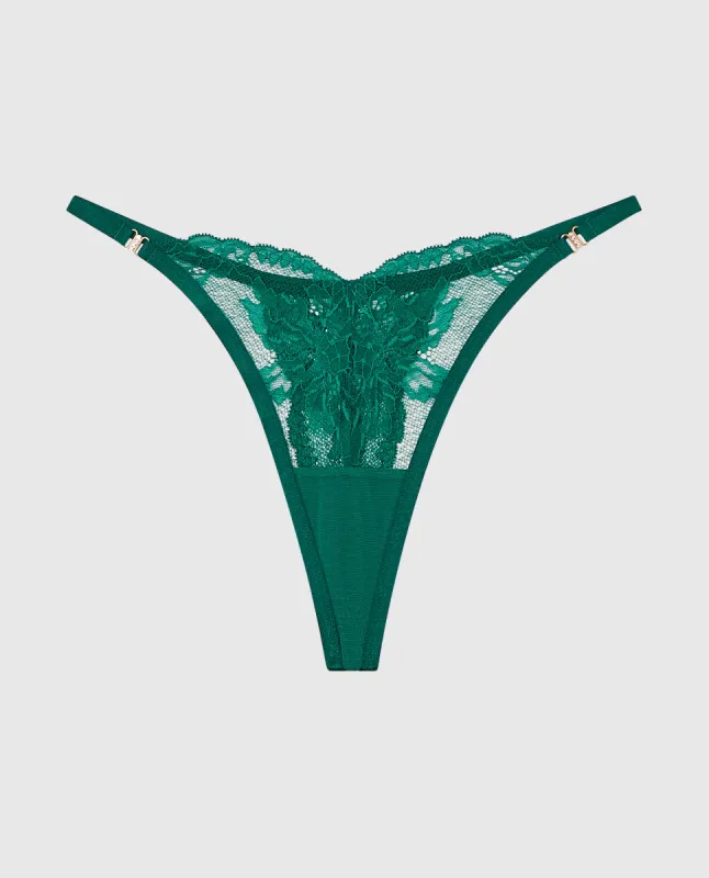 Lace High Leg Thong Panty sold by La SENZA