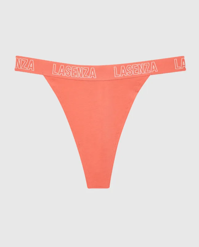 Thong Panty with Logo Band sold by La SENZA