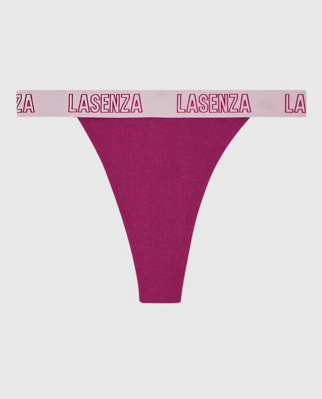 Thong Panty with Logo Band sold by La SENZA