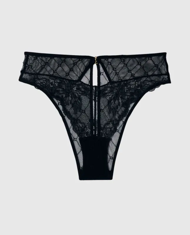 Monogram Lace Cheeky Panty sold by La SENZA