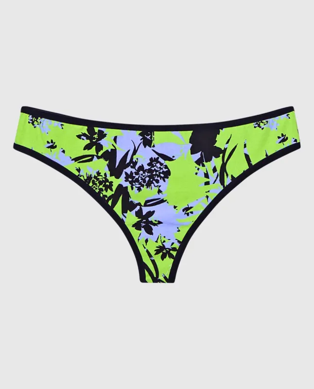 Remix Cotton Thong Panty sold by La SENZA