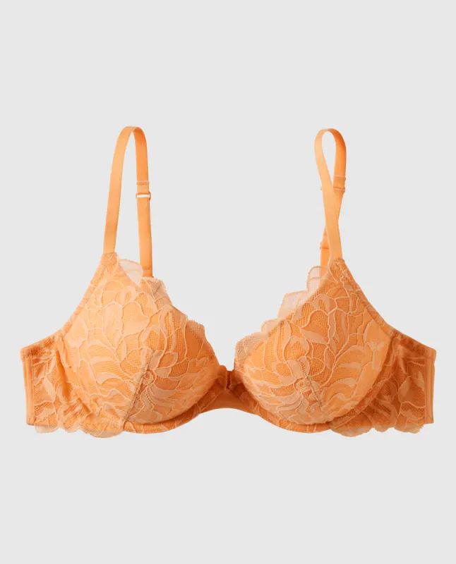 Push Up Plunge Bra with Lace Overlay sold by La SENZA