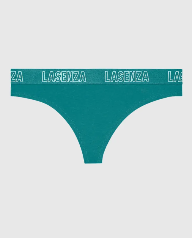 Thong Panty with Logo Band sold by La SENZA