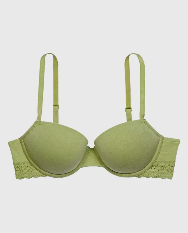 Smooth Cotton Lightly Lined Demi Bra sold by La SENZA